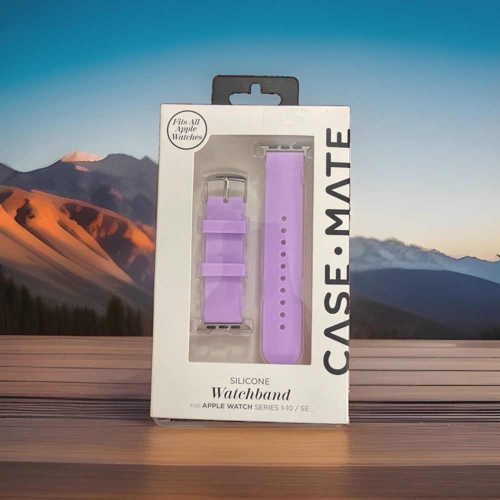 Case-Mate Purple Silicone Watchband Strap Band for Apple Watch Series 1-10 / SE